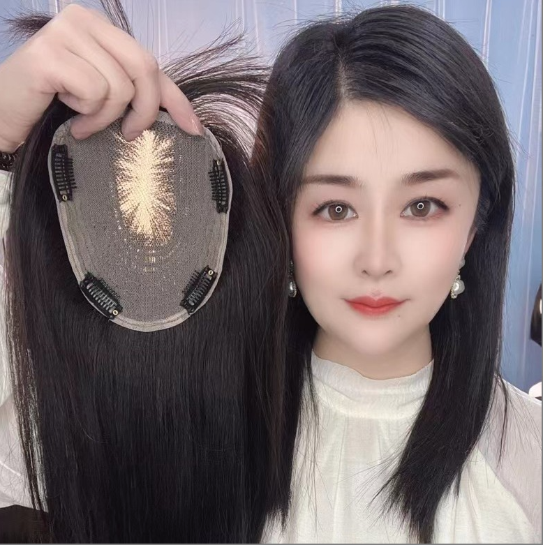 桃子家三号链接35cm补发片大发量假发片真发头顶补发片