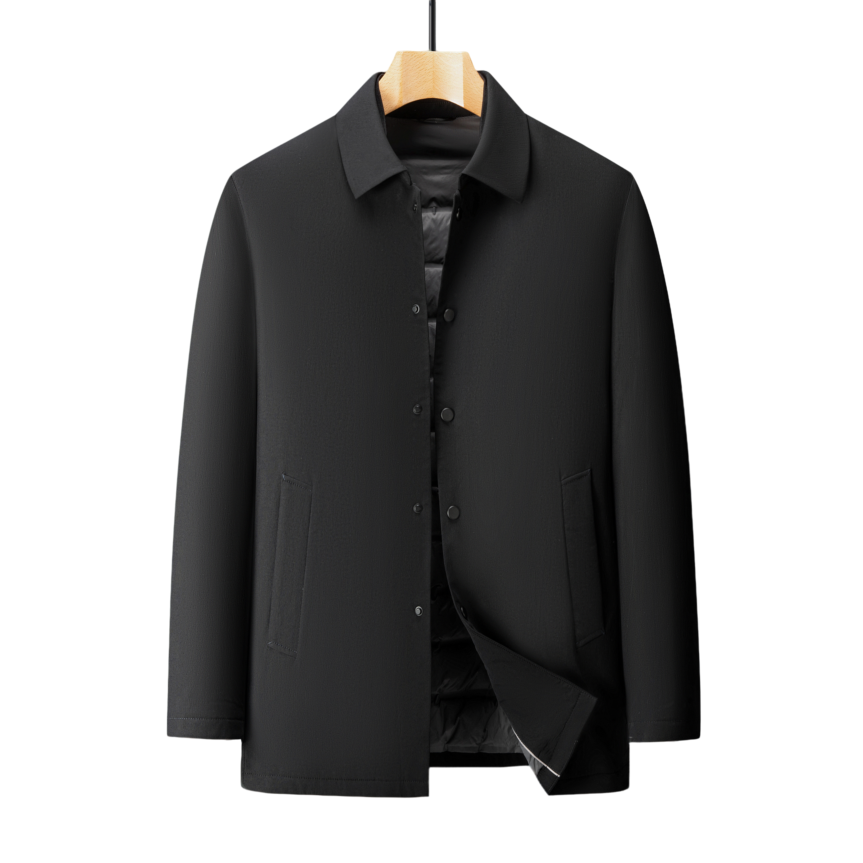 时尚轻薄男士冬季翻领轻奢加肥大码百搭商务休闲鹅绒服立体剪裁KP