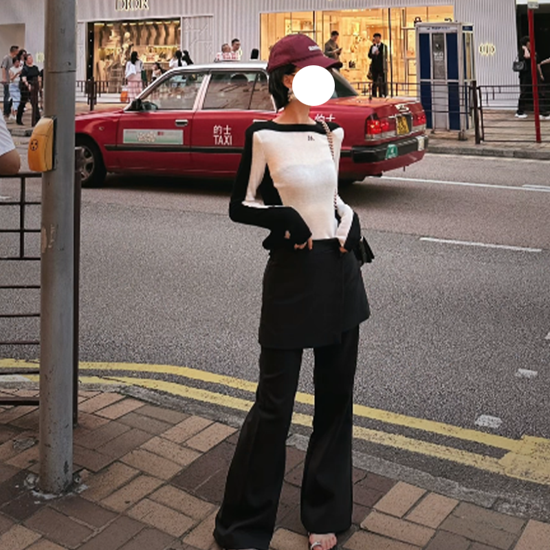 XIAOBAA早秋常规显瘦复古时尚长袖针织衫