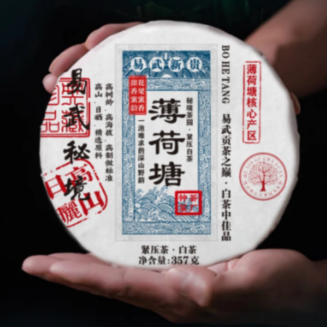 【薄荷塘-白茶饼】纯料压饼滋味足 支持撬饼试喝 原产地直发