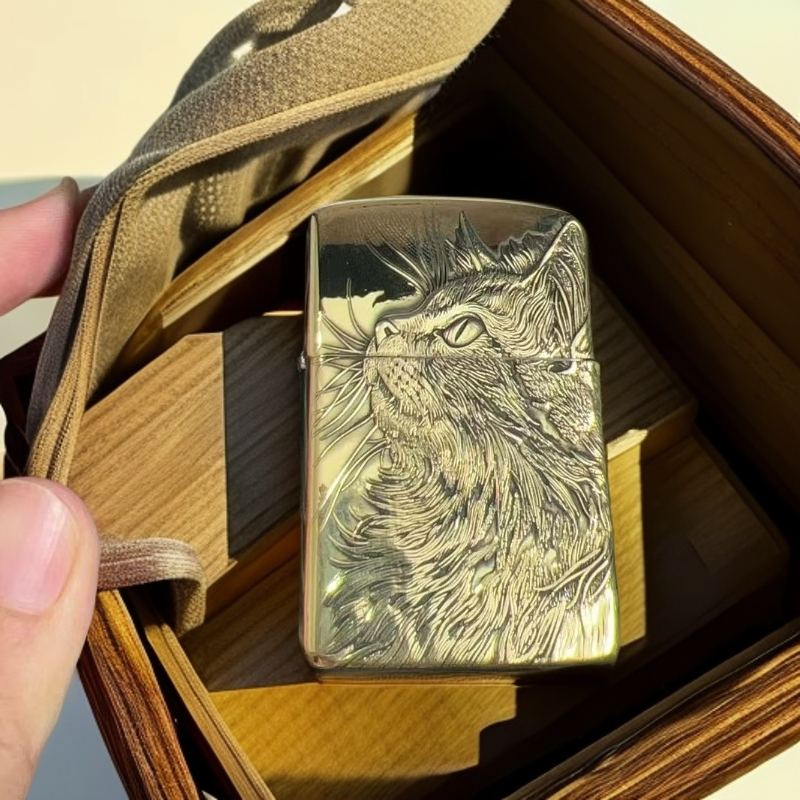 ZORRO防风煤油打火机902黄铜浮雕仰望星空男士