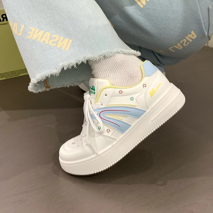 回力港若风小白鞋女2025新款ins潮流韩版百搭休闲透气软底运动鞋