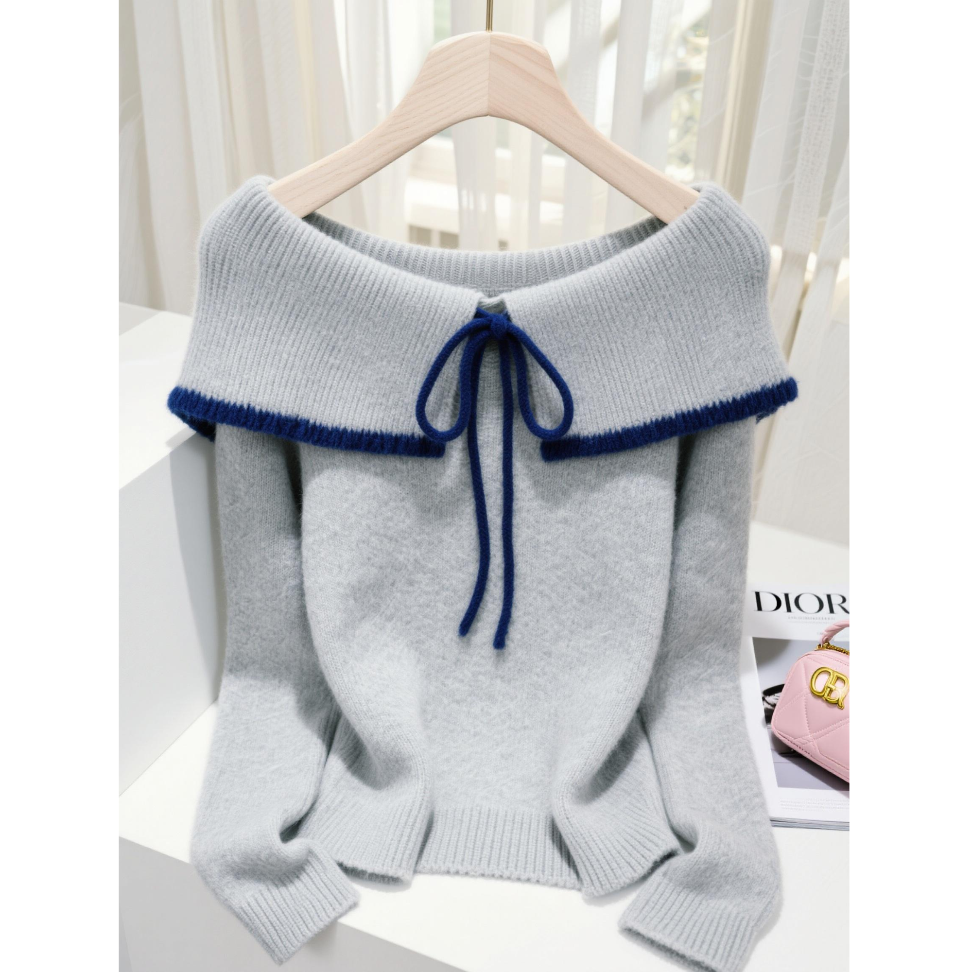 2025秋季新款法式慵懒风休闲时尚气质百搭长袖毛衣针织衫女装爆款