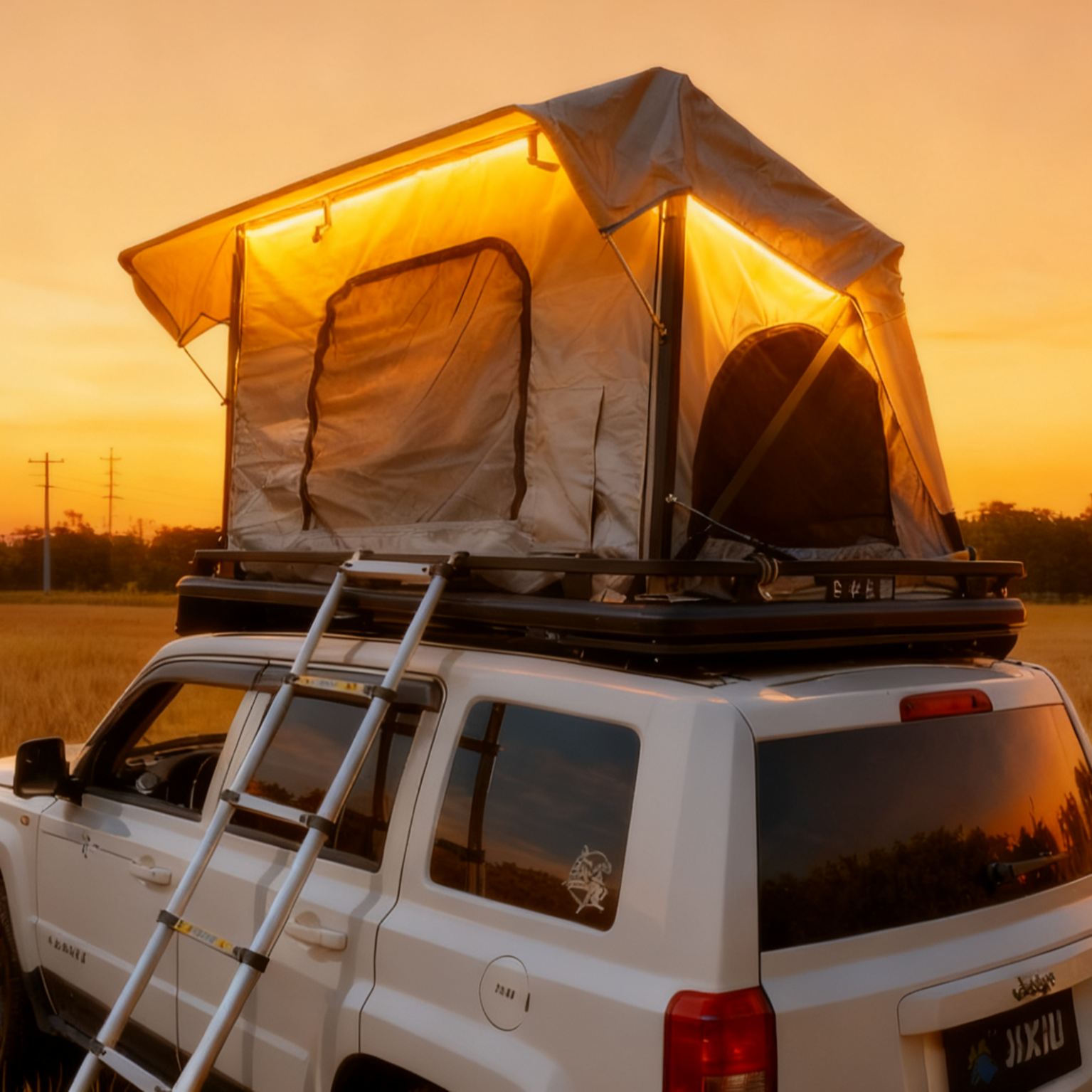 可分体式车顶帐篷/防雨通用型防风防晒/自驾游旅行必备
