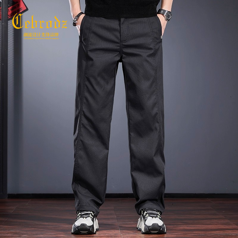 法国Cebrodz高端美式户外休闲裤男秋季宽松直筒欧美简约百搭运动