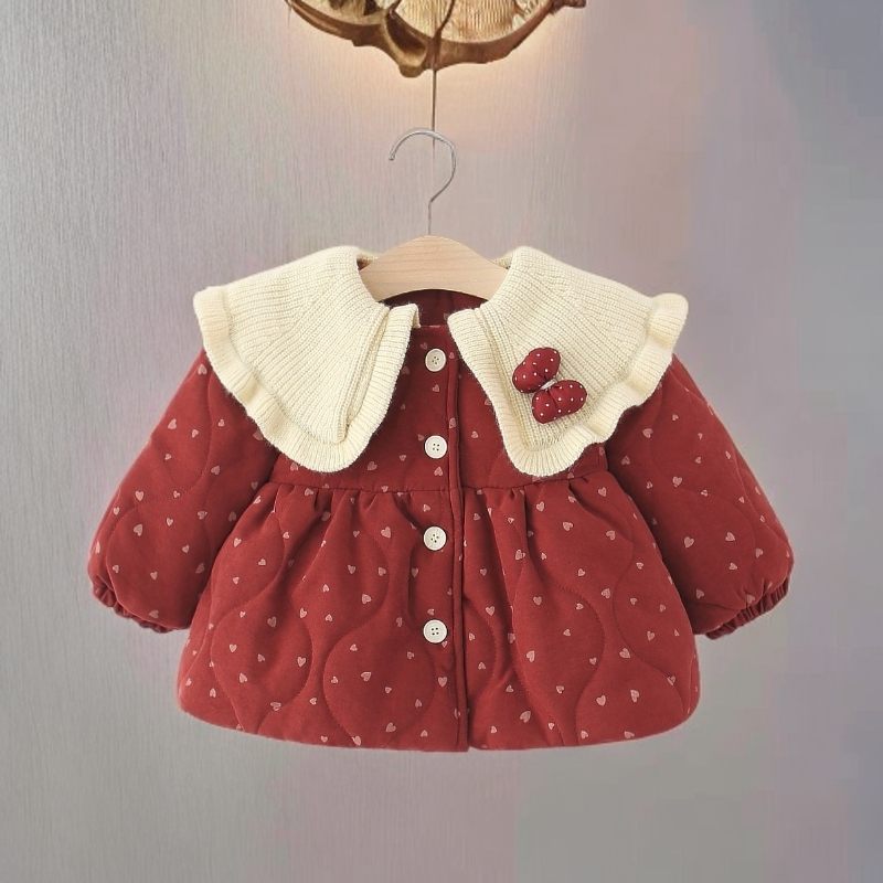 一岁宝宝冬装棉服婴幼儿加绒加厚棉衣女童冬季外套儿童韩版棉袄