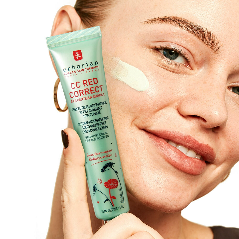 Erborian艾博妍积雪草CC霜遮瑕隔离绿色遮红血丝黑眼圈BB霜
