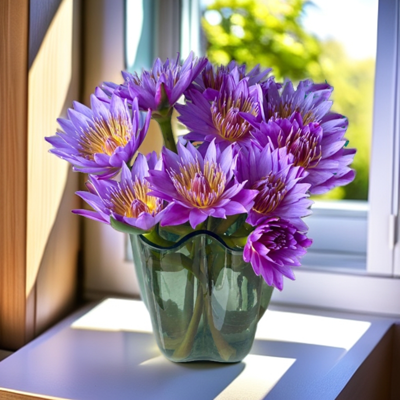 紫色睡莲鸢尾花鲜切花室内水养插花鲜花广州花卉基地新鲜直发