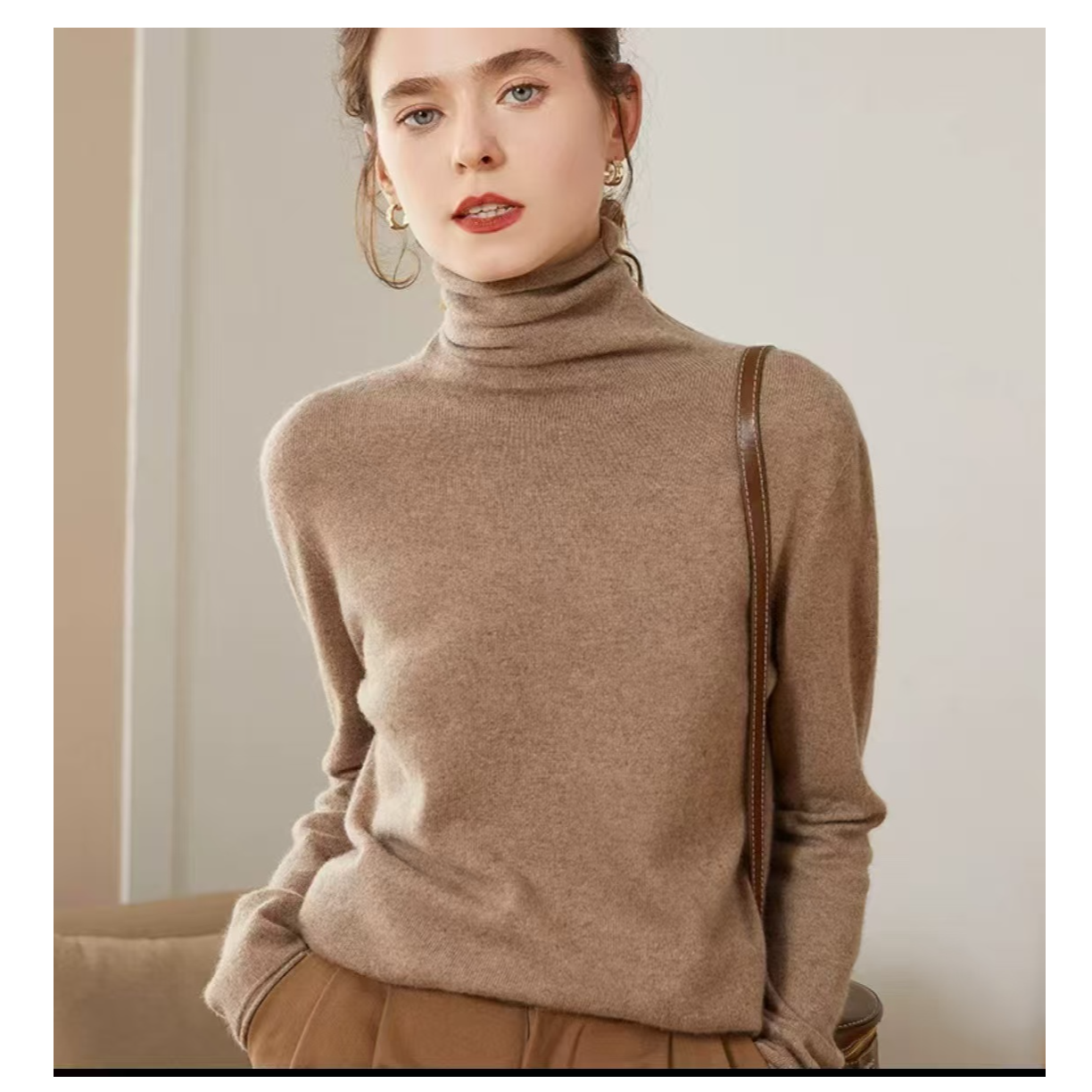 <LANDER>    002高领羊毛衫  宽松版