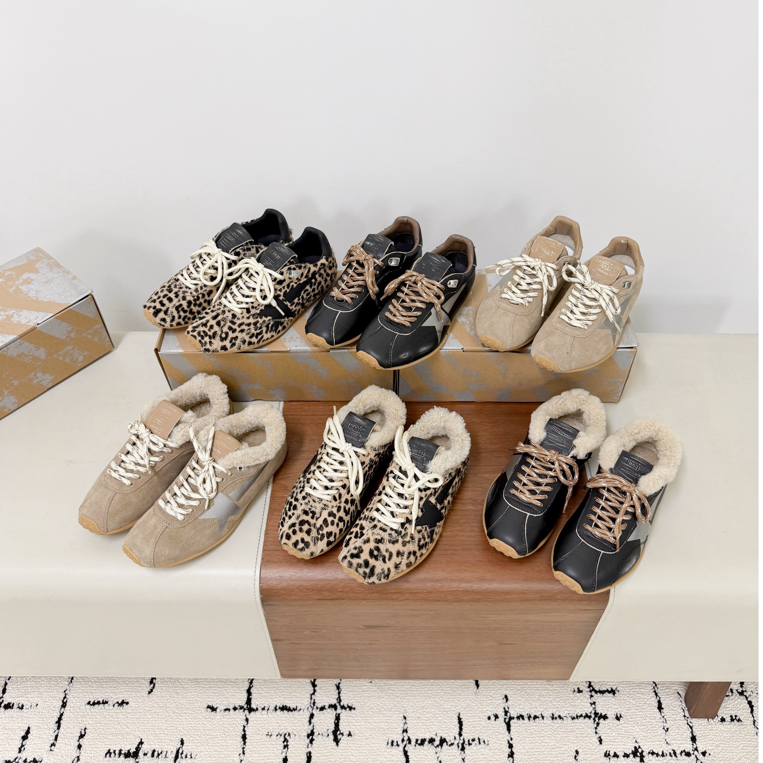 25新款复古真皮德训鞋女手工做旧3代星星脏脏鞋内增高小脏鞋休闲