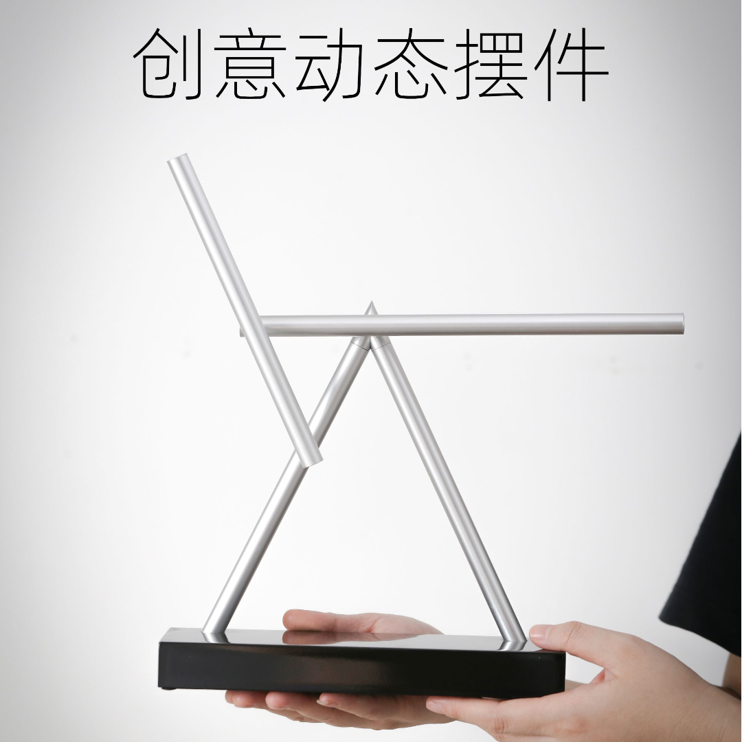 【正版亮面】钢琴烤漆钢铁侠混沌摆永动机摆件松弛感高档创意礼品