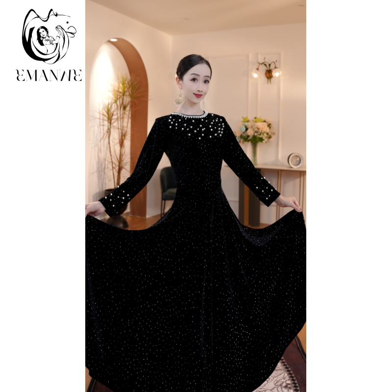 【李老师专属】A6196依曼之舞异域风情跳舞连衣裙新疆舞蹈服装宴会