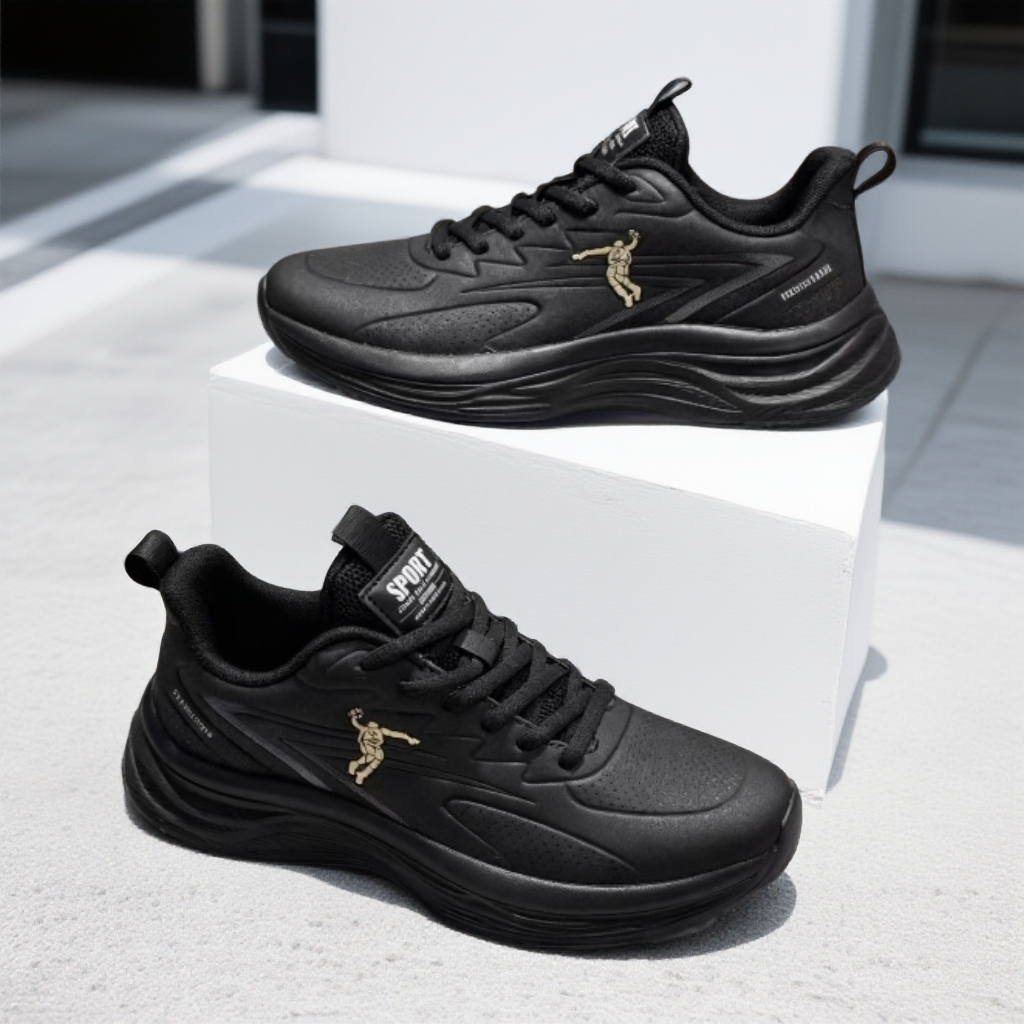 新款男鞋透气减震零重力户外跑步鞋黑色运动百搭鞋潮鞋防水2561