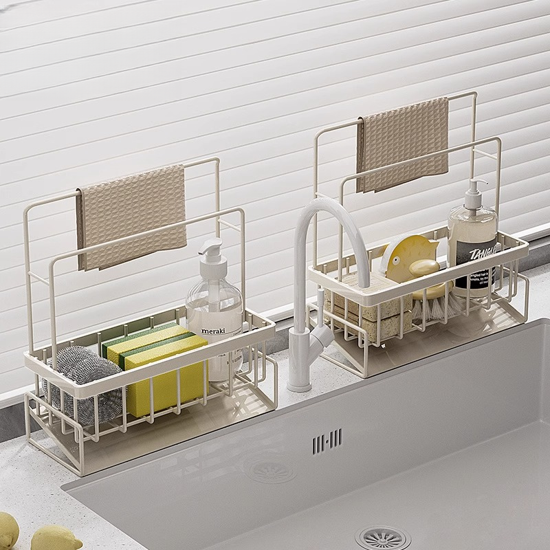优勤厨房置物架沥水架抹布收纳水龙头洗菜池洗碗水槽用品收纳神器