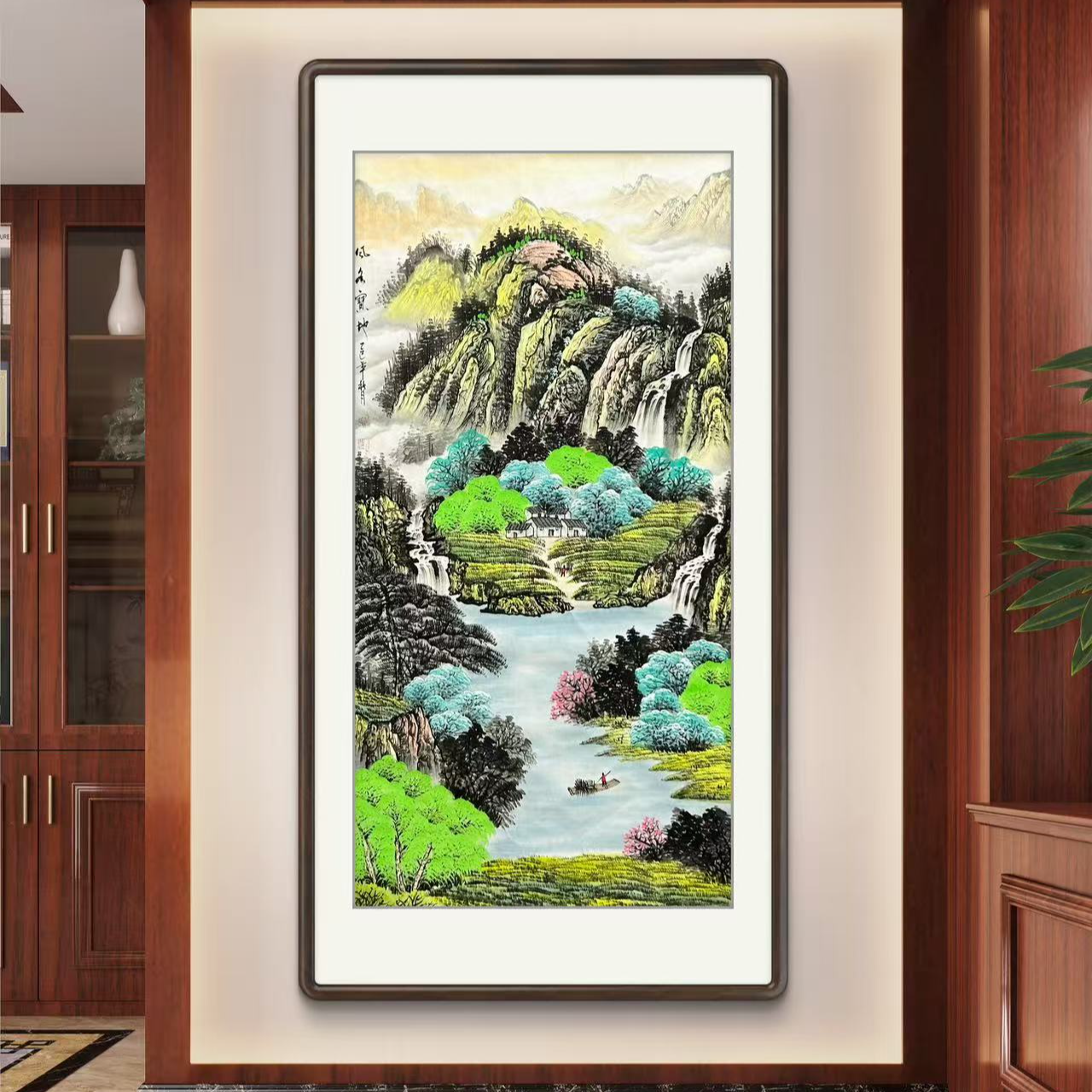 吴广龙国画作品 宝地生金福居宝地聚祥纳瑞纯手绘山水画