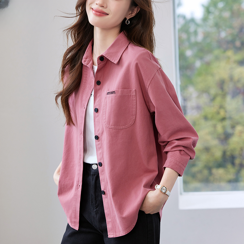 衬衣女款2025春秋新款爆款时尚中年妈妈休闲宽松洋气长袖衬衣外套