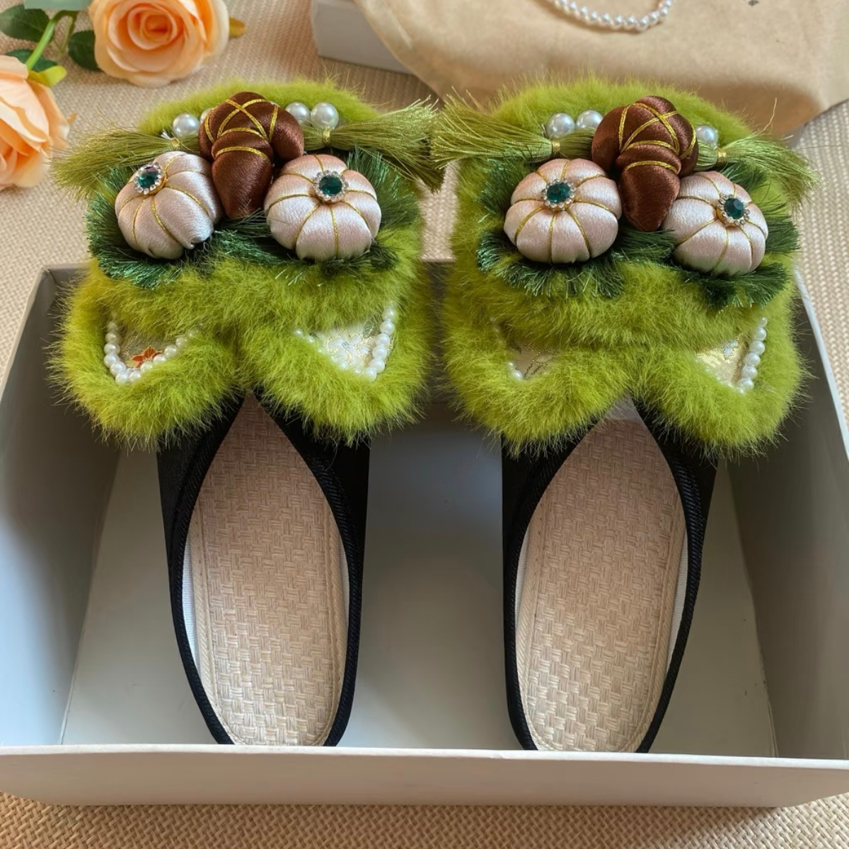 春秋新新中式国风女鞋民族风非物质文化纯手工制作虎头鞋汉服鞋子