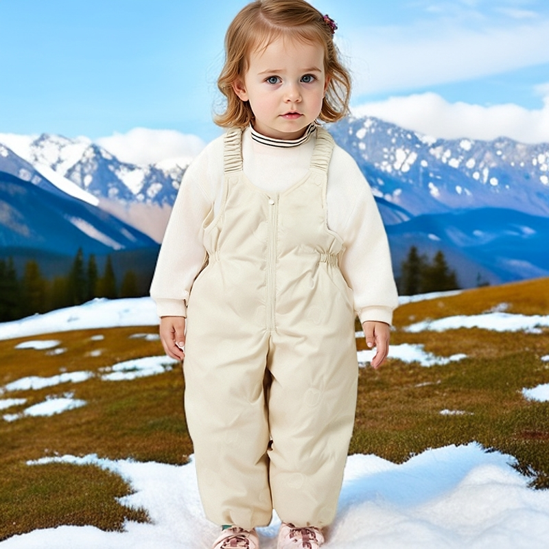 【90绒】商场同款男女童羽绒裤2025冬季新款宝宝保暖加厚儿童背带裤