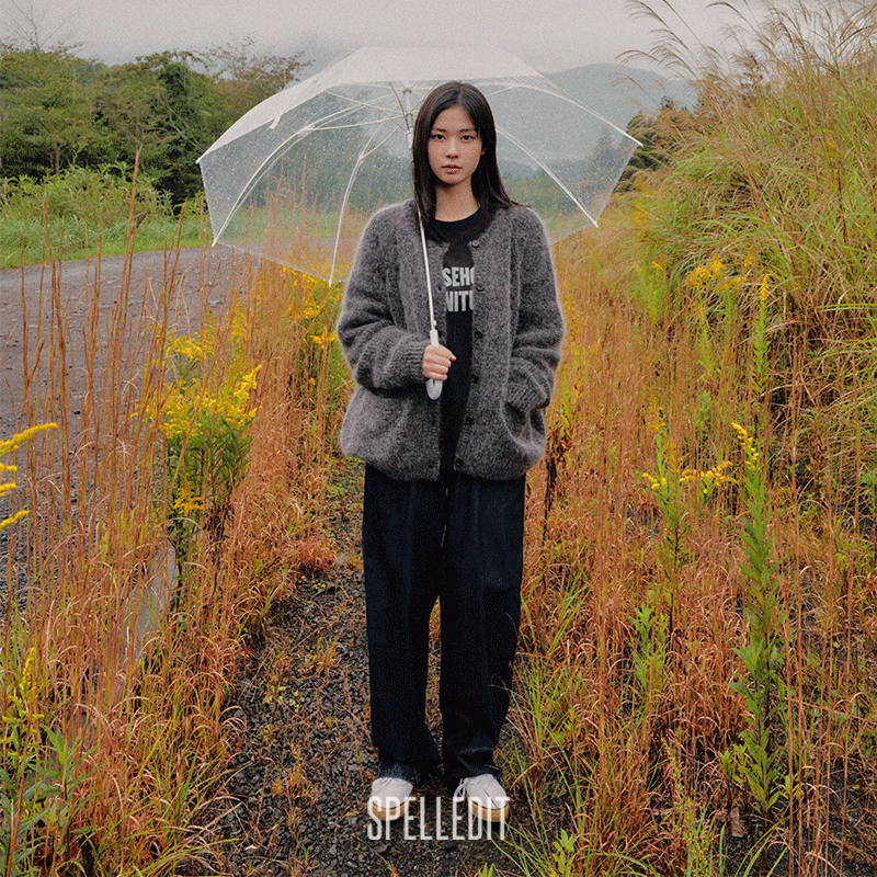 SPELLEDIT2025冬季新品双摺灯芯绒牛仔裤复古韩系宽松直筒长裤子