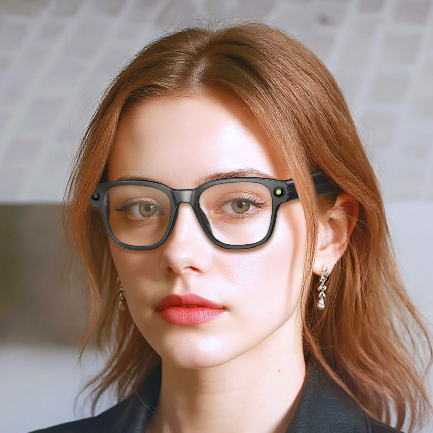 颂海康智能AI眼镜可拍照听音乐录视频还能录音翻译通话礼物