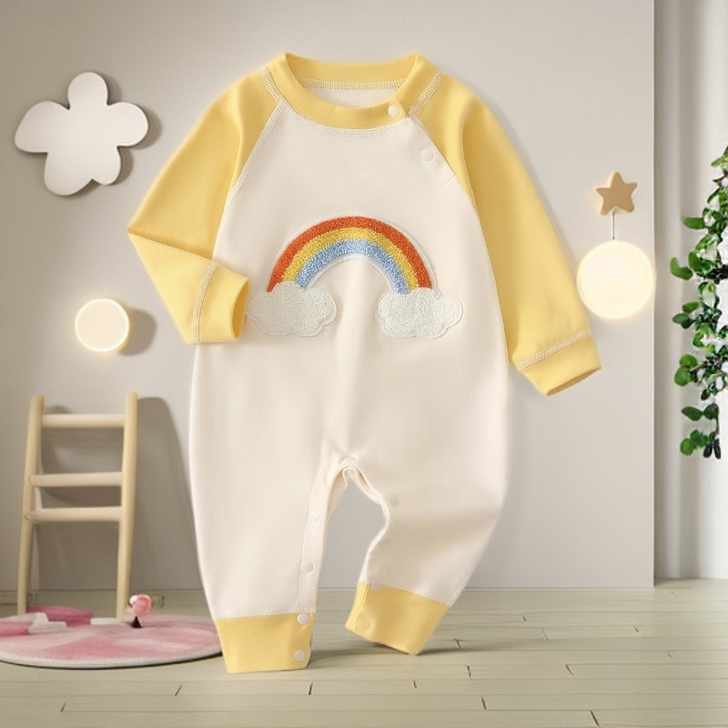 新生儿婴儿衣服秋装连体衣可爱洋气男女宝宝超萌哈衣外出服春秋款