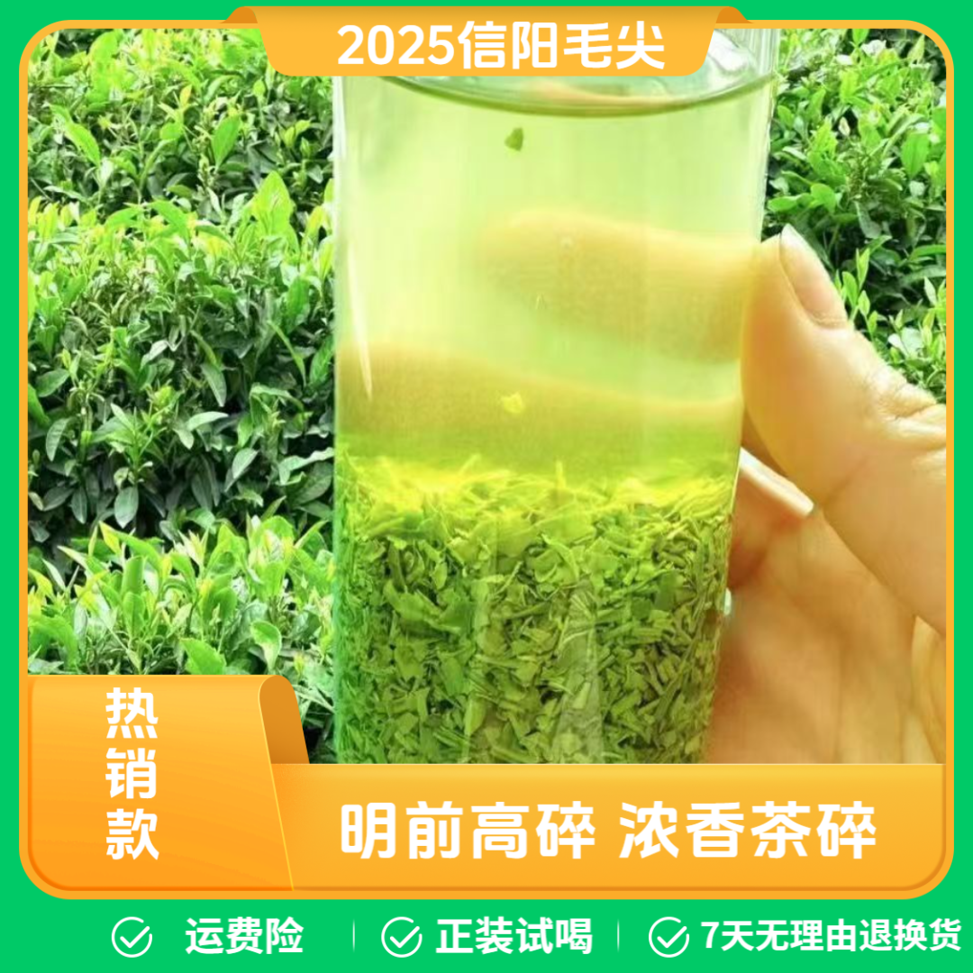 2025新茶明前芽叶碎茶沫精品高碎口粮茶浓香正宗茶叶茶叶信阳毛尖