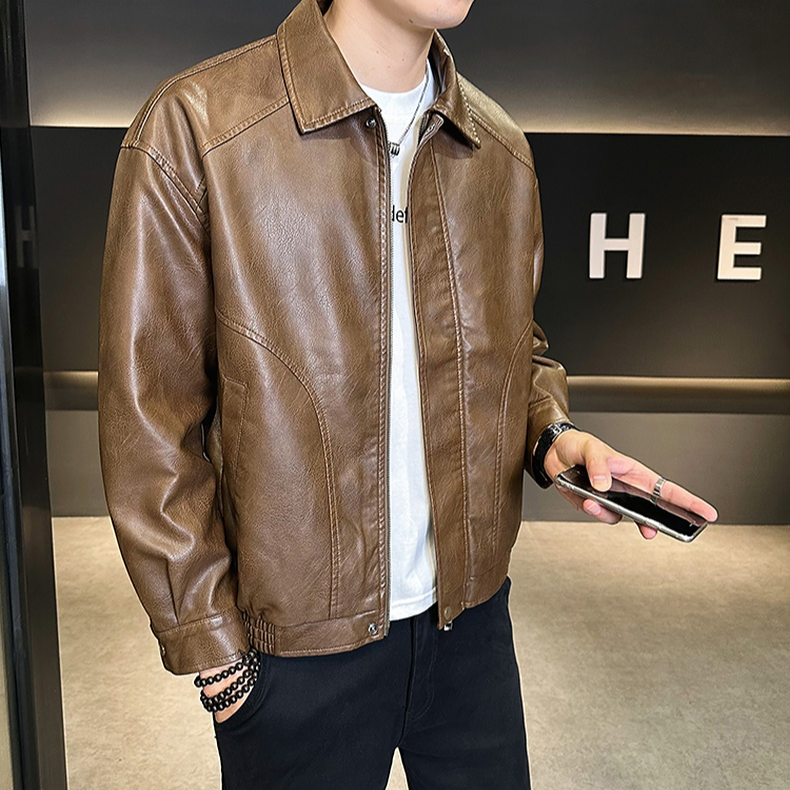 ECLONIAFON/埃卢涅芬男士痞帅机车服上衣春秋季休闲夹克外套潮流