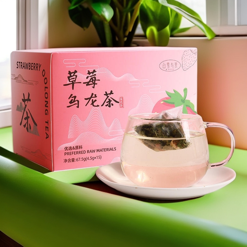 草莓乌龙冷泡茶包花茶夏天冷泡水果茶乌龙茶独立小包装饮品