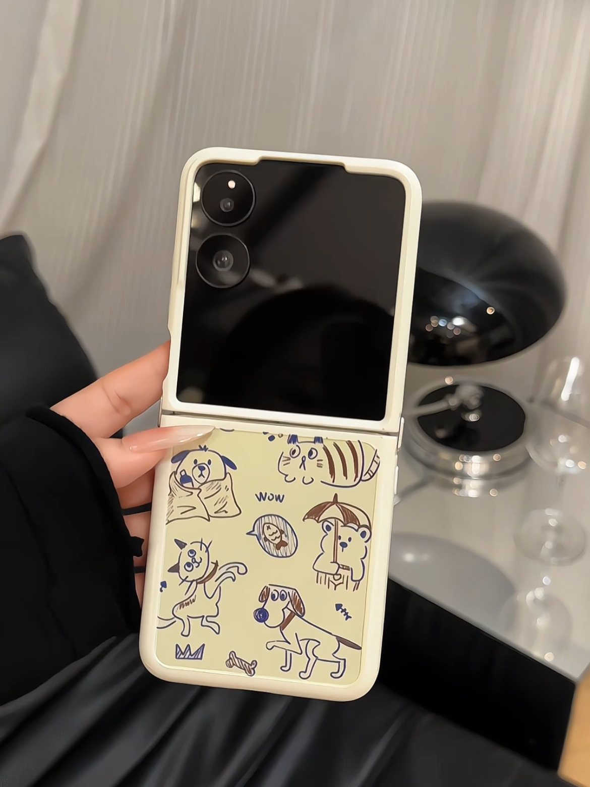 （小米mixflip系列）折叠奶油适用小米mixflip手机壳女小众猫咪狗狗