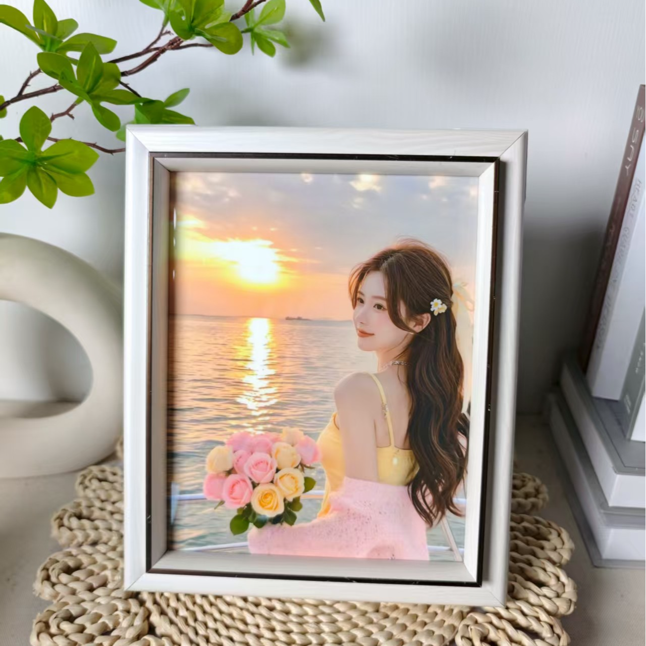 兔小琪婚纱照相框摆台挂墙放大全家福艺术照宝宝照定制尺寸高清