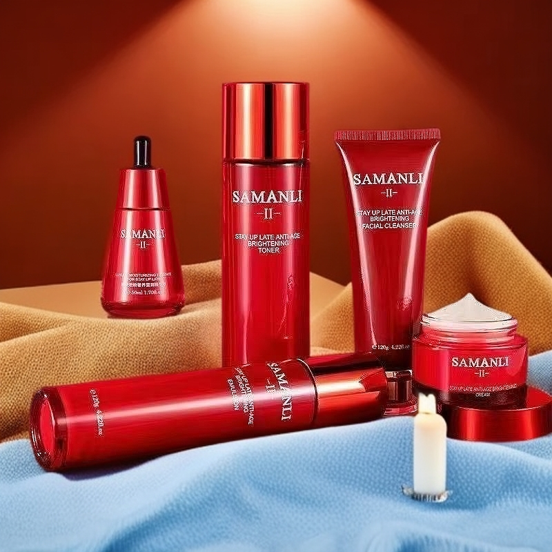 莎曼莉熬夜逆龄小红瓶护肤套盒五件套