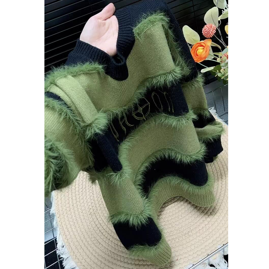 独特2025加厚新款短款毛衣女秋冬爆款宽松洋气风软糯针织衫上衣潮