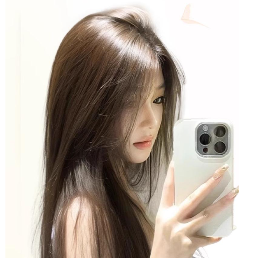 A 【清冷白月光】头顶八字刘海摩卡棕蓬松顺滑柔顺便携轻薄透气无痕