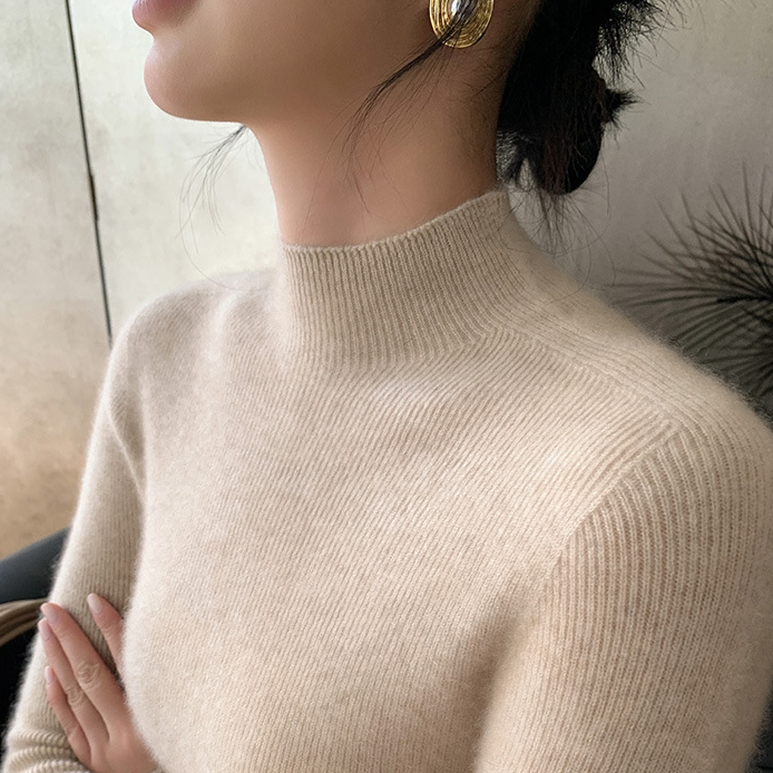 一线成衣无缝一体半高领打底衫女秋冬内搭针织新款新款潮牌毛衣