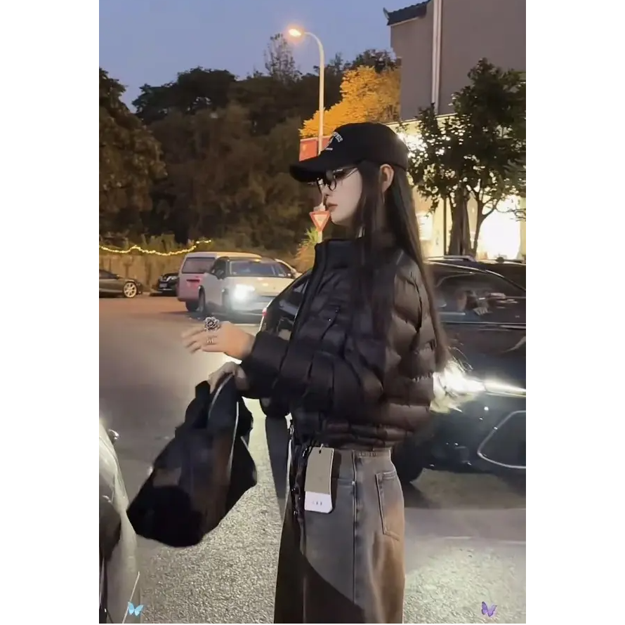 2025秋冬新款立领长袖棉服外套显瘦气质百搭通勤棉衣高级感上衣潮