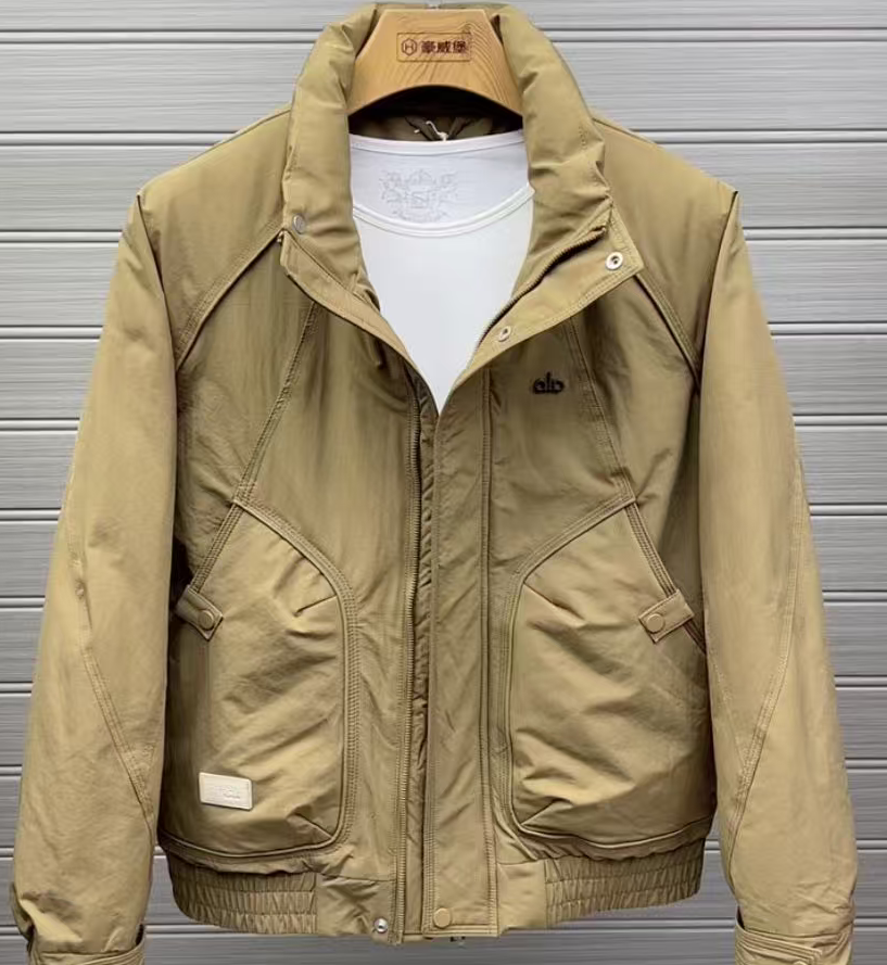 新款高品质男士立领休闲百搭保暖夹克外套男