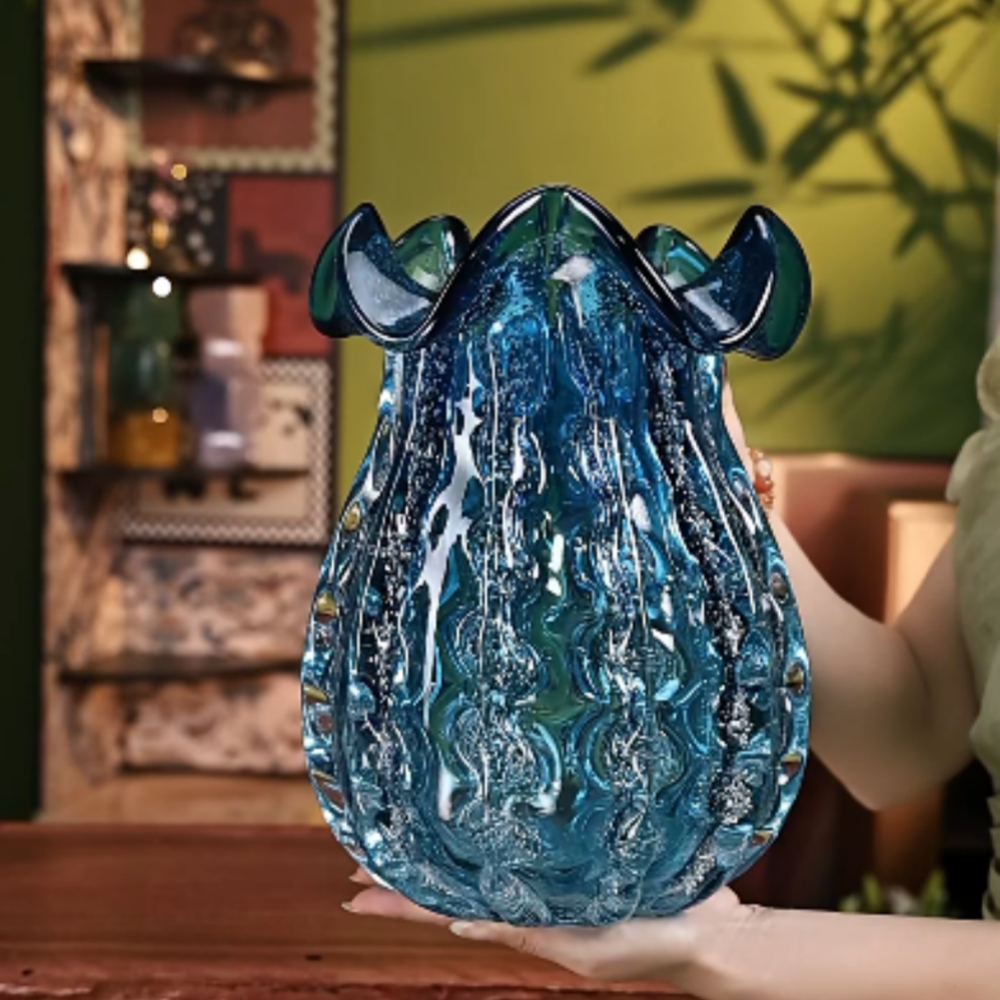 特大号十斤超重加厚现代琉璃花瓶高档福袋钱袋子插花花瓶家居摆件