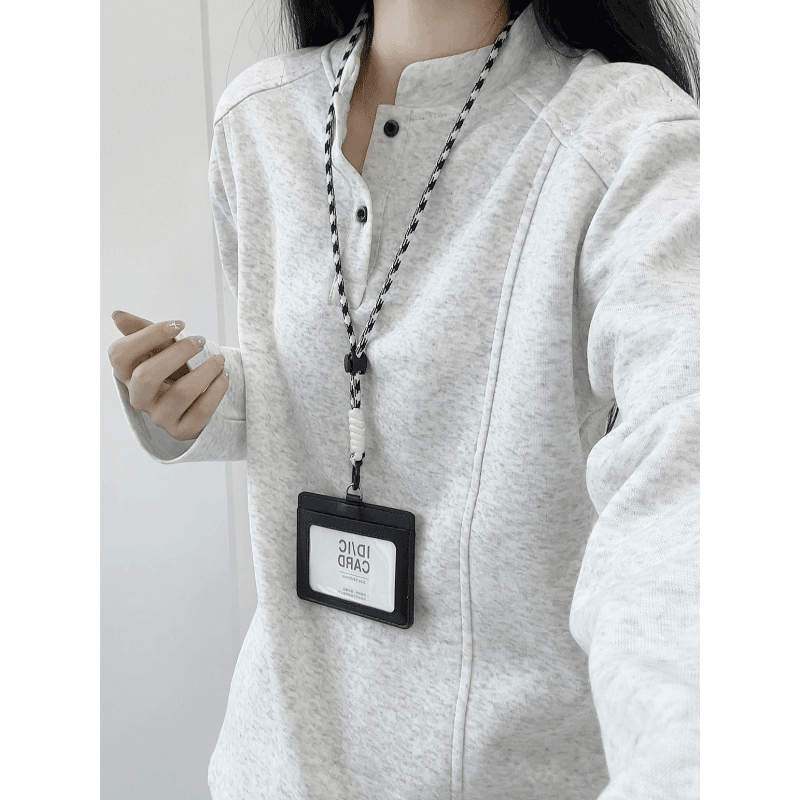 亨利领正肩拼接长袖T恤男款秋季美式高街重磅卫衣cleanfit打底衫