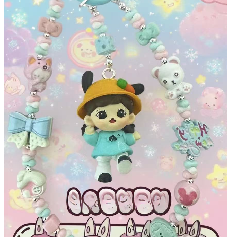 创意手工diy手机链可爱ins个性卡通可爱通用防丢挂件链条