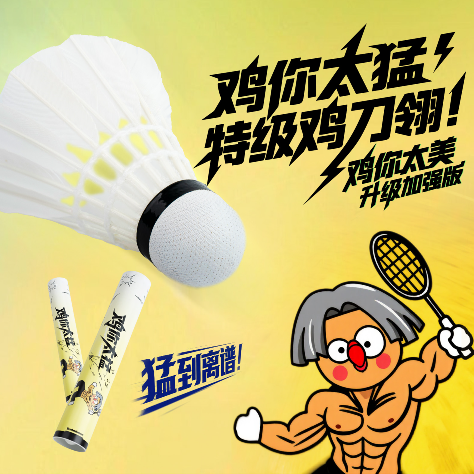 【鸡你太猛】飞可鸡毛球羽毛球稳定耐打室内外通用比赛训练娱乐专用