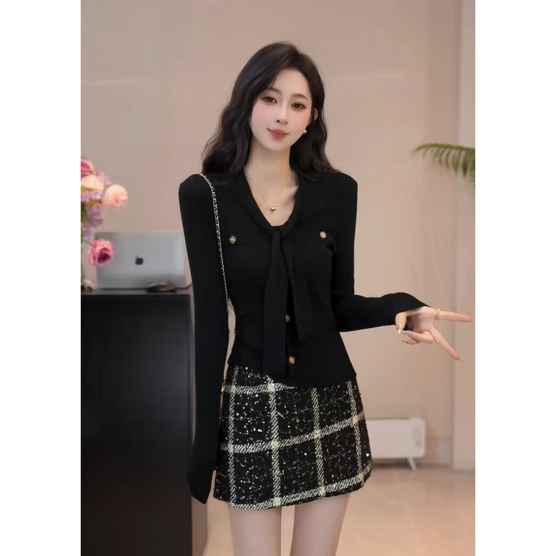 YUANLIANSU/圆脸酥【雨夜漫曲】法式高级感女冬款内搭针织打底衫