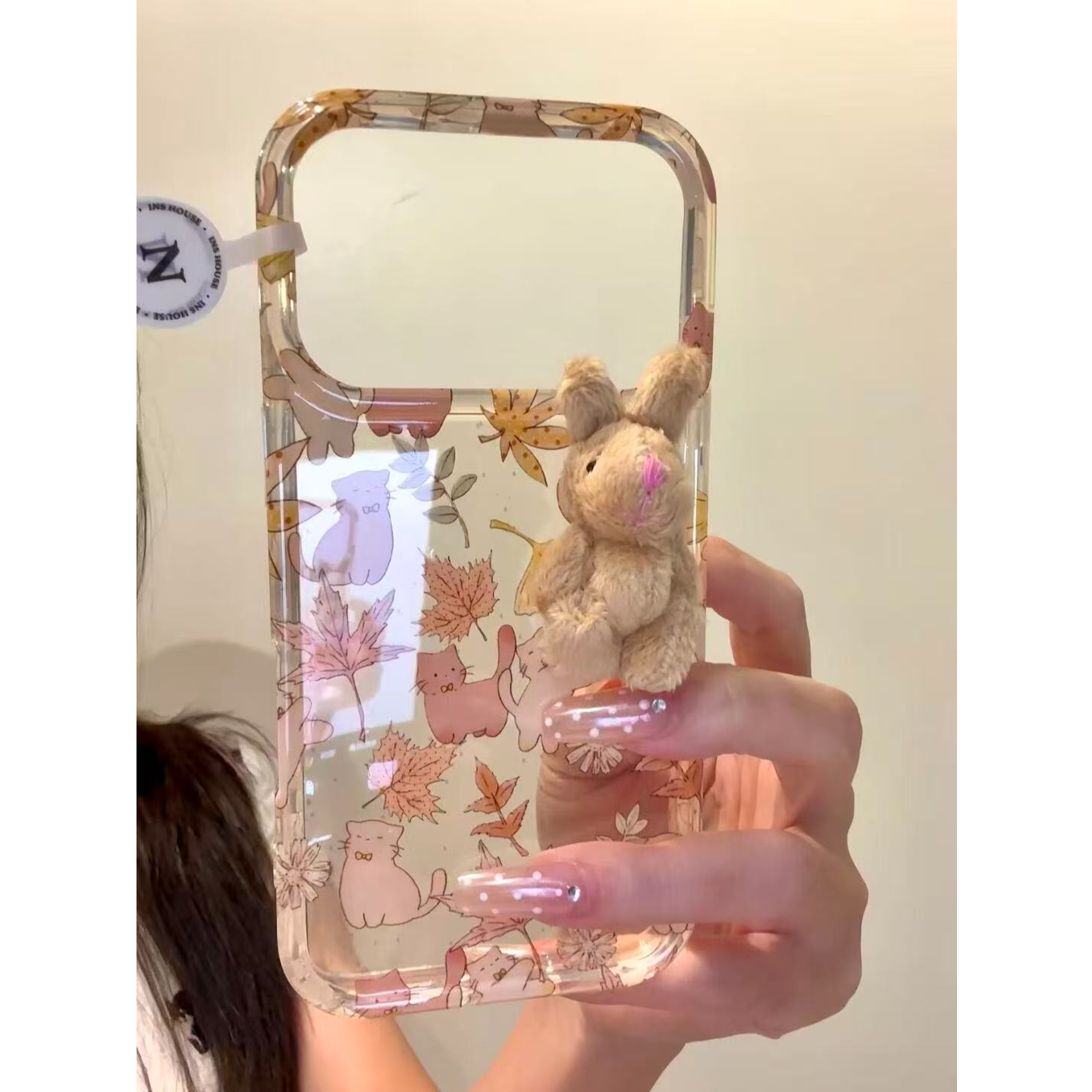 诚星泽枫叶猫咪兔子适用苹果17promax手机壳iPhone16/15/14透明软