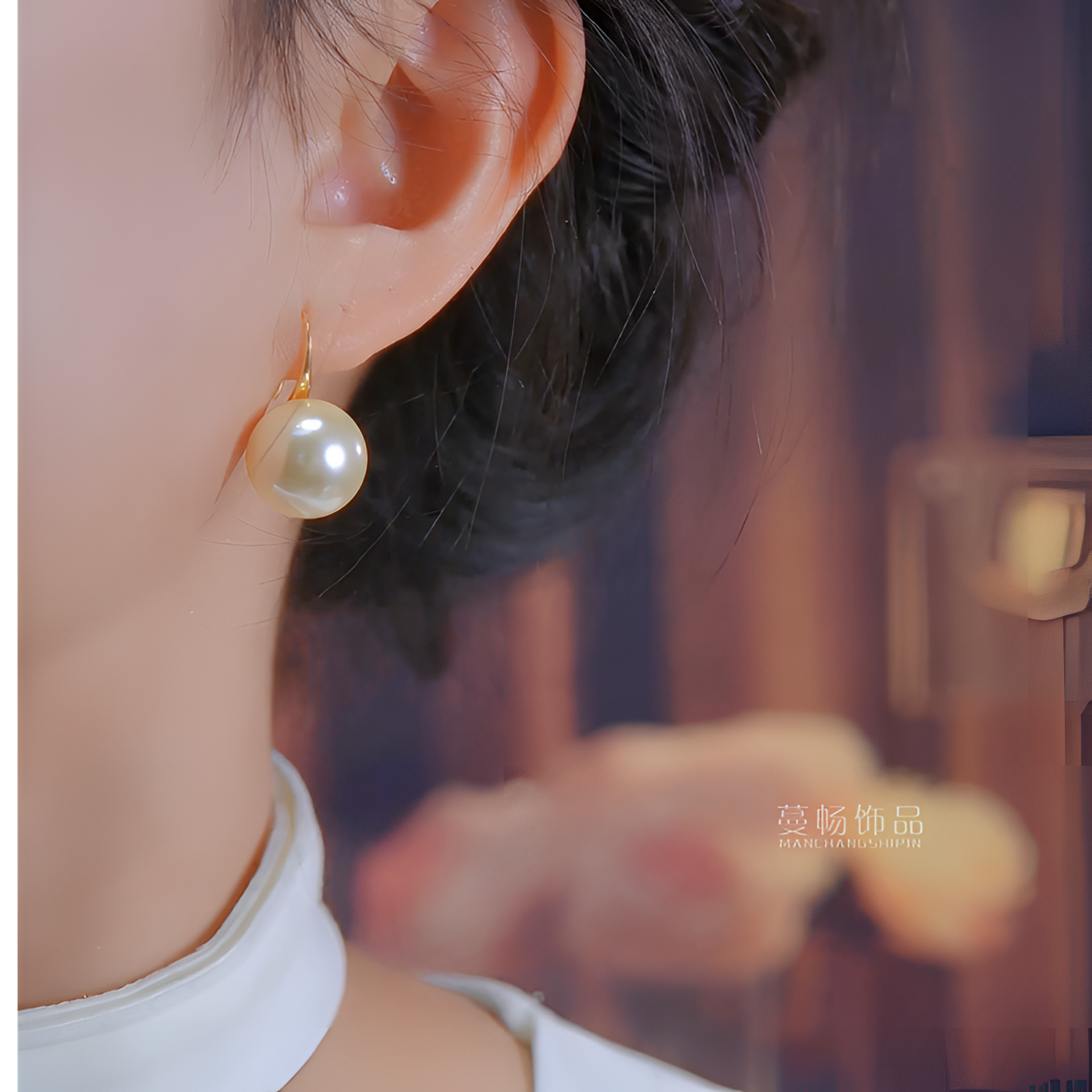 铜合金仿珍珠耳饰 2025高级感新款高亮珠珠经典百搭精致小众气质