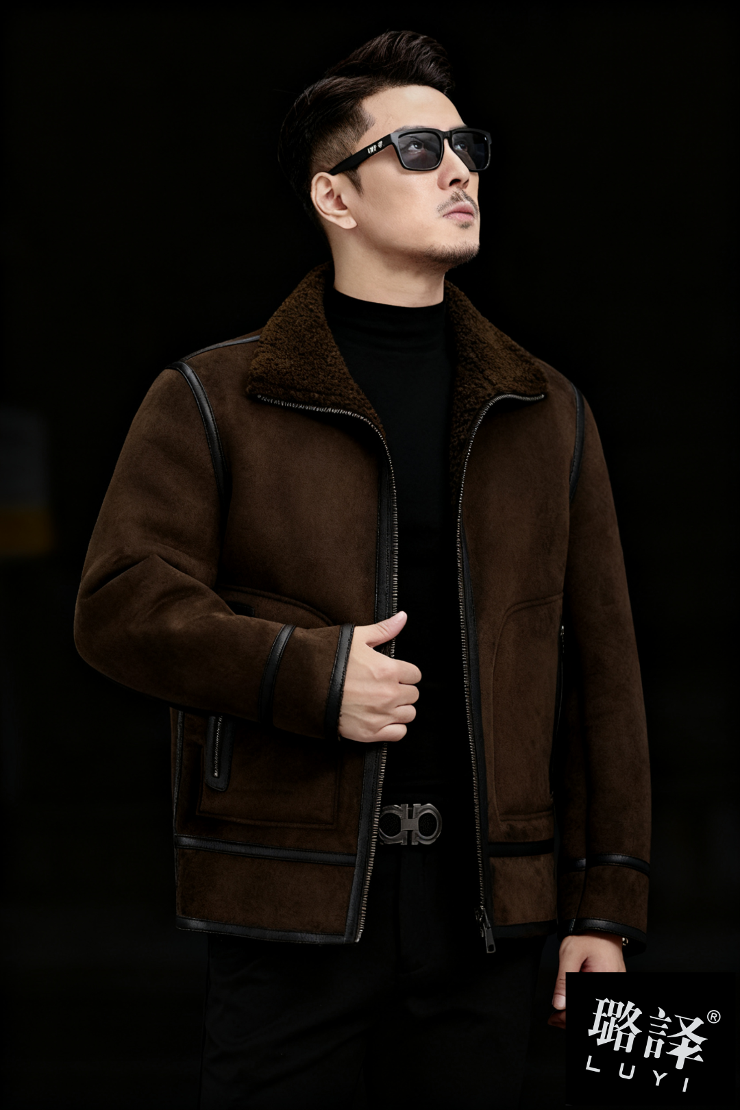 2025年新款欧货男士外套冬季时尚休闲精品百搭帅气立领穿夹克