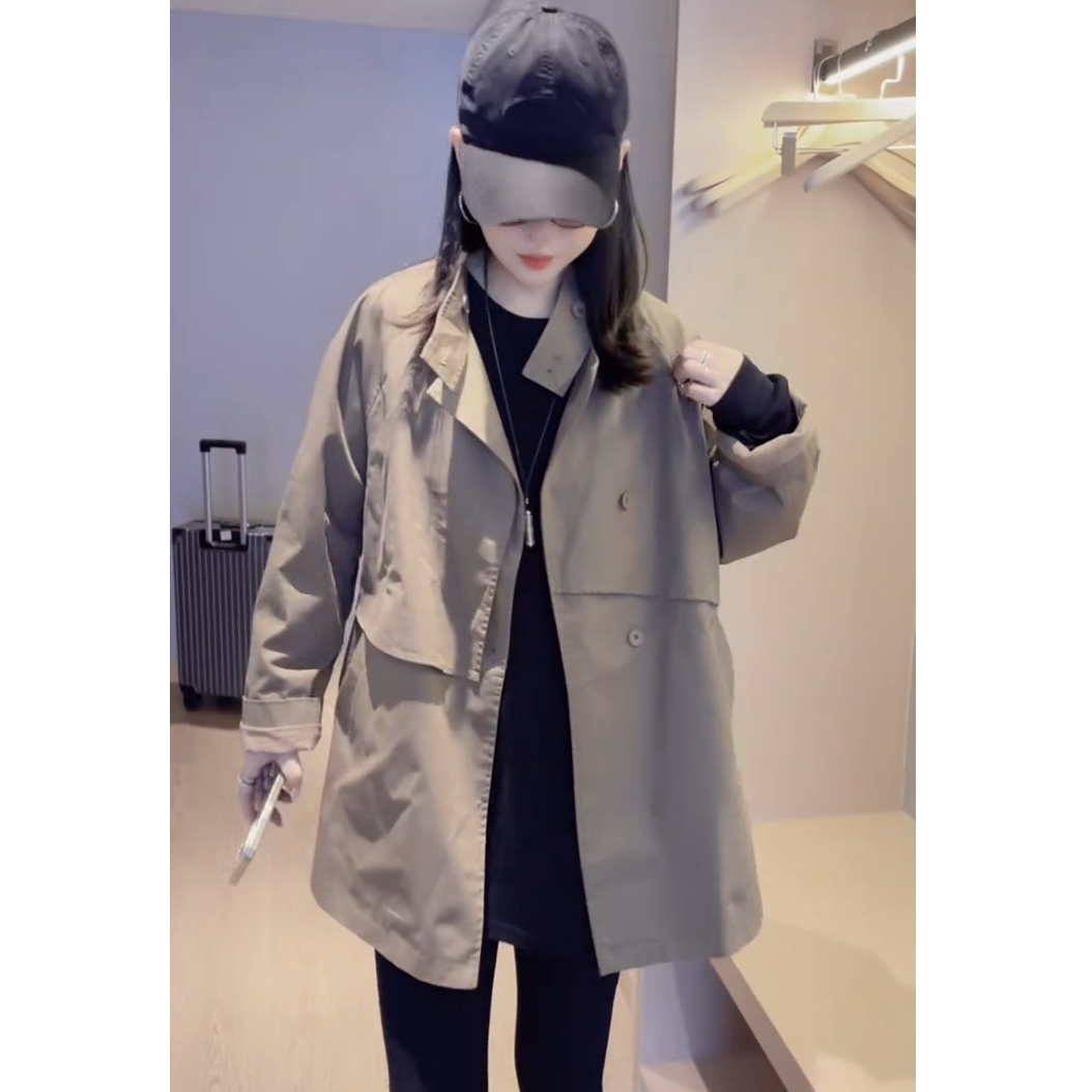 （现货）立领休闲风极简风风衣2025秋冬新款流行时尚爆款穿搭外套潮