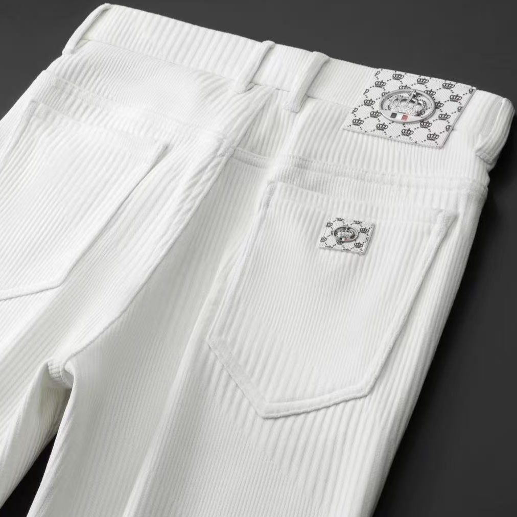 冬季男士轻奢时尚白色高档百搭直筒休闲裤裤子男款爆款2025新款