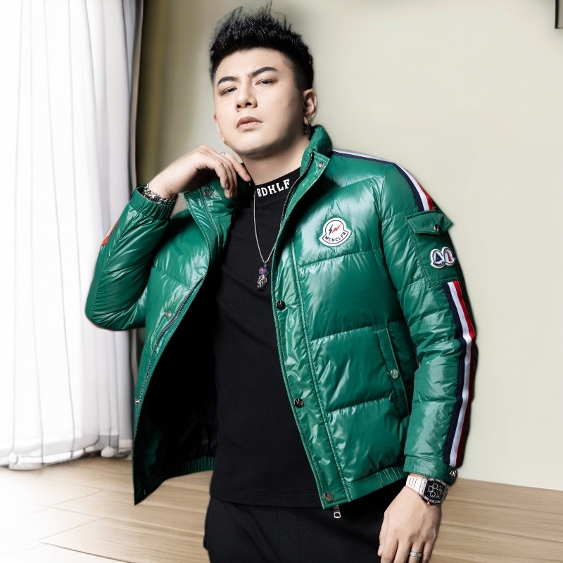 GUNEBOLURWA潮牌徽章白鸭绒外套男士冬季高端防寒保暖立领羽绒服