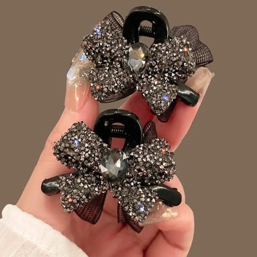 诗泊雅精致闪闪AB面小号蝴蝶结刘海夹女侧边碎发固定发夹公主头