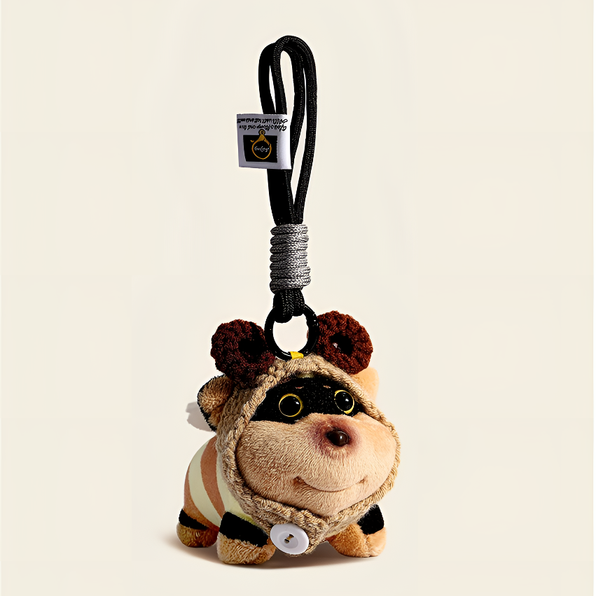 可爱蜜蜂狗diy包包挂件钥匙扣毛绒公仔玩偶背包书包挂饰学生礼物