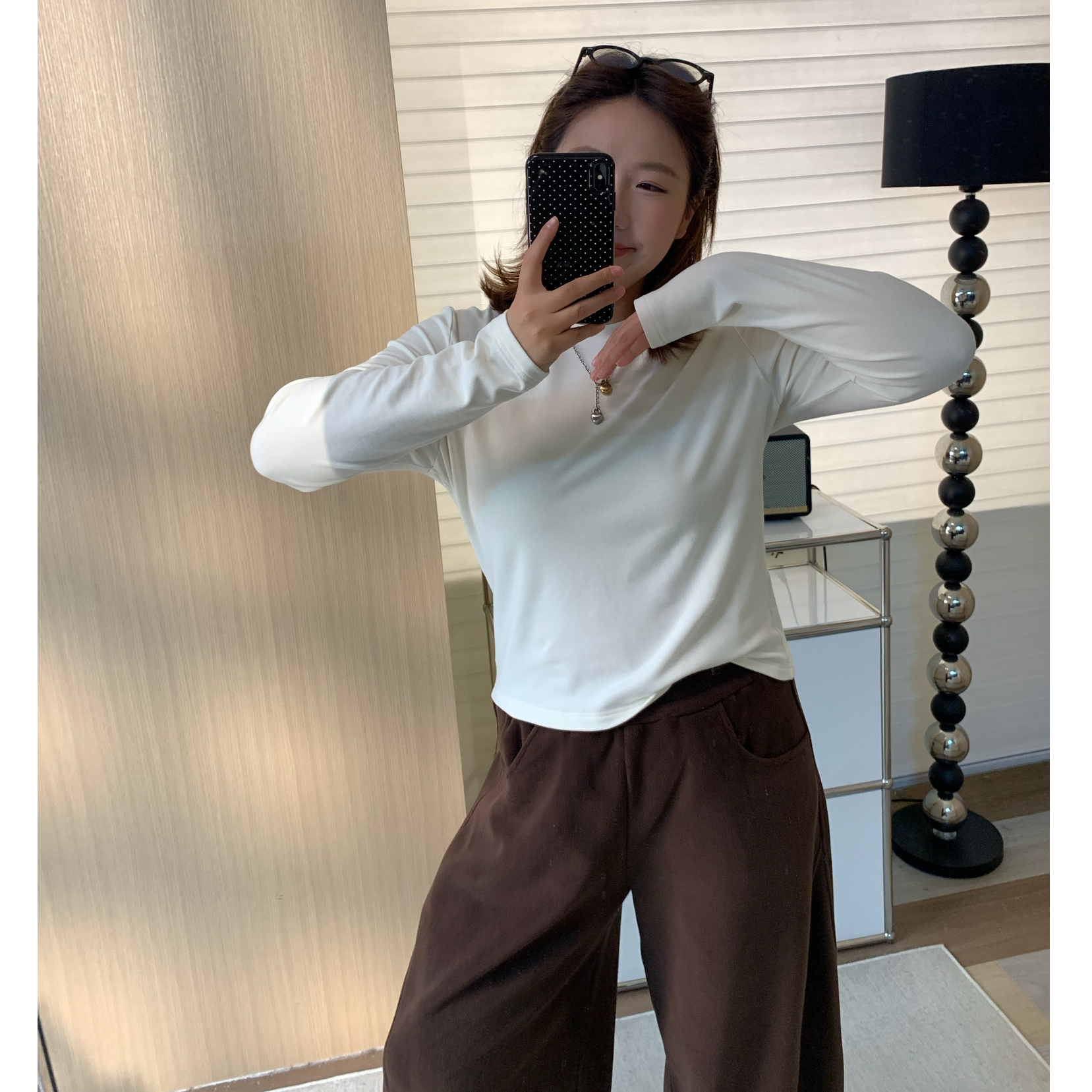 Q了个T 微胖mm 【性价比】纯色含棉长袖打底保暖T